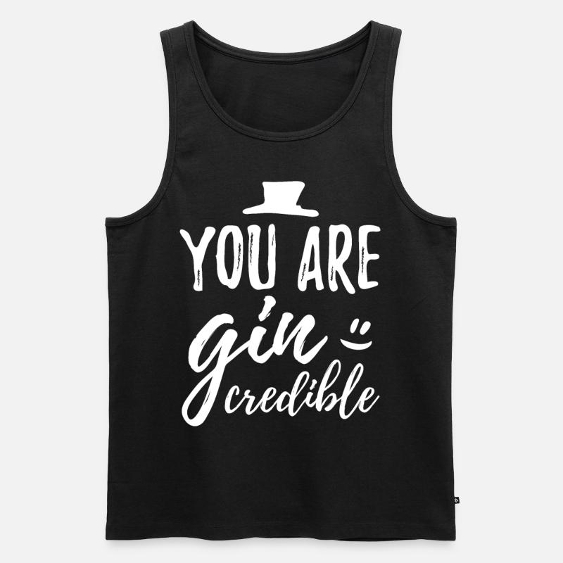 Gin - Männer Premium Bio Tank Top - Schwarz