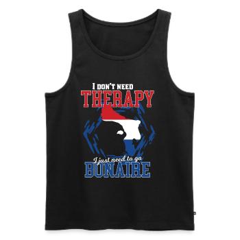 Ich brauche keine Therapie - Bonaire - Männer Premium Bio Tank Top - Schwarz - Vorne - Michal (187cm)