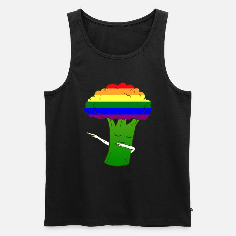 LGBT Broccoli - Männer Premium Bio Tank Top - Schwarz