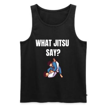 Jiu Jitsu gift - Men's Premium Organic Tank Top - black - Front - Michal (187cm)