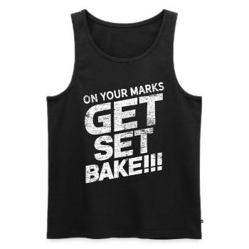 Backen Gebäck - Männer Premium Bio Tank Top - Schwarz - Vorne - Michal (187cm)