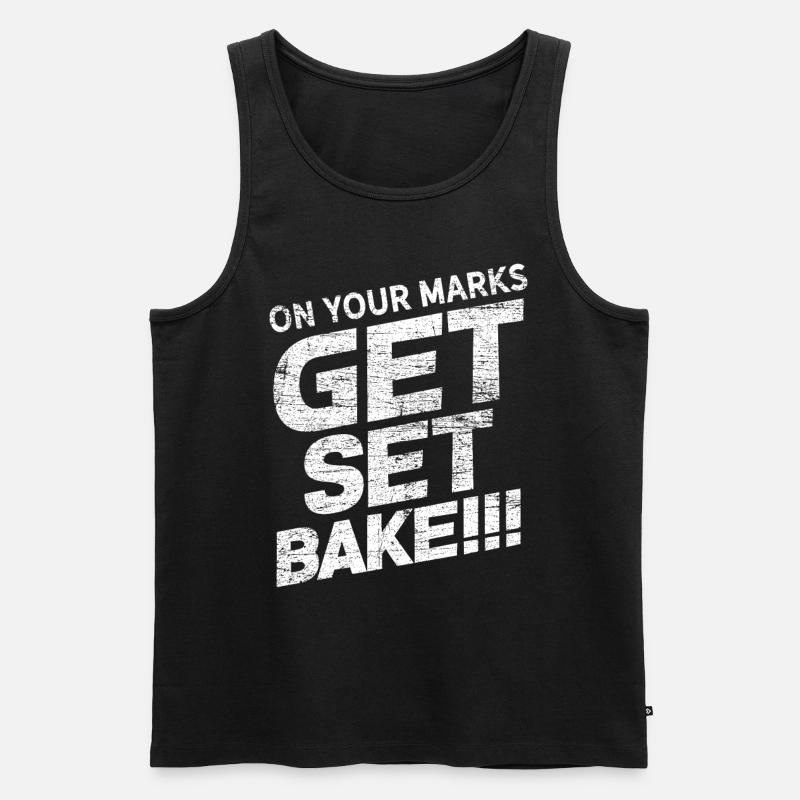Backen Gebäck - Männer Premium Bio Tank Top - Schwarz