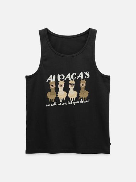 alpaca - Men's Premium Organic Tank Top - black