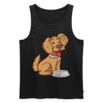 Chien enfants bébé animaux animaux animaux chiens - Débardeur bio Premium Homme - noir - Devant - AI Model Male 178 light (178cm)