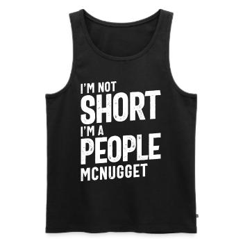 Je ne suis pas petit, je suis un cadeau drôle de People McNugget - Débardeur bio Premium Homme - noir - Devant - AI Model Male 178 light (178cm)