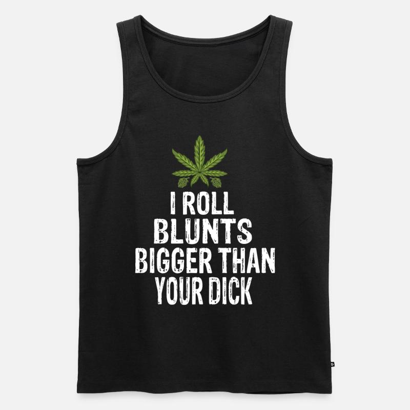 Kiffer Mädchen - Männer Premium Bio Tank Top - Schwarz