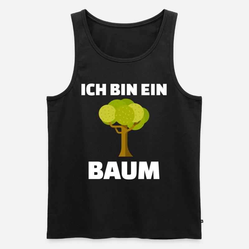 Ich bin ein Baum - Männer Premium Bio Tank Top - Schwarz