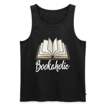 Livres bibliothèque rat de bibliothèque cadeau rat de bibliothèque - Débardeur bio Premium Homme - noir - Devant - Michal (187cm)