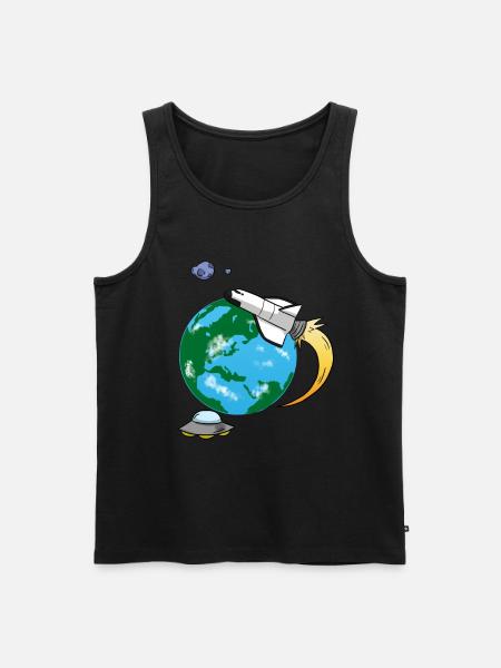 Flying rocket - Men's Premium Organic Tank Top - black