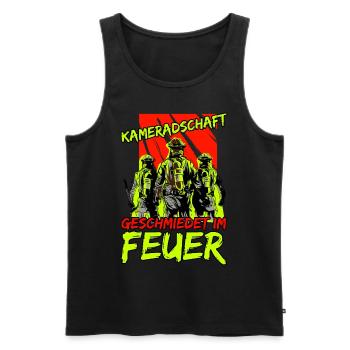 Feuerwehrtrupp Geschenk Spruch Feuerwehr - Männer Premium Bio Tank Top - Schwarz - Vorne - AI Model Male 178 light (178cm)