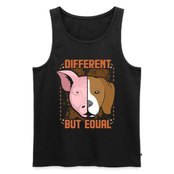 Different But Equal Tierliebe Tierliebhaber Veggie - Männer Premium Bio Tank Top - Schwarz - Vorne - AI Model Male 178 light (178cm)