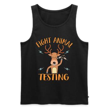 Fight Animal Testing Animal Rights Fighter - Men's Premium Organic Tank Top - black - Front - AI Model Male 178 light (178cm)