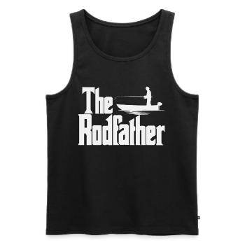 Der RodVater - Männer Premium Bio Tank Top - Schwarz - Vorne - Michal (187cm)