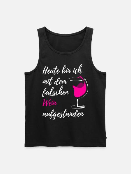Wein - Männer Premium Bio Tank Top - Schwarz