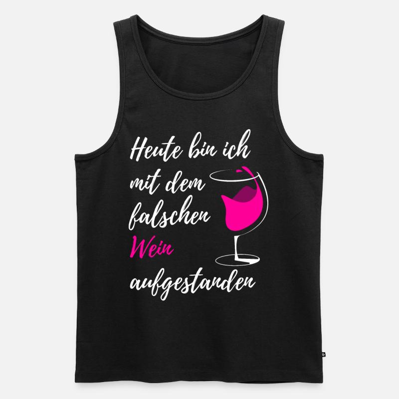 Wein - Männer Premium Bio Tank Top - Schwarz