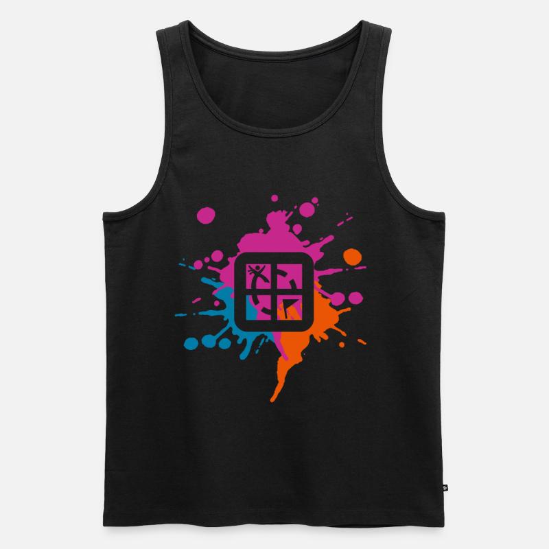Blob coloré de géocaching - Débardeur bio Premium Homme - noir