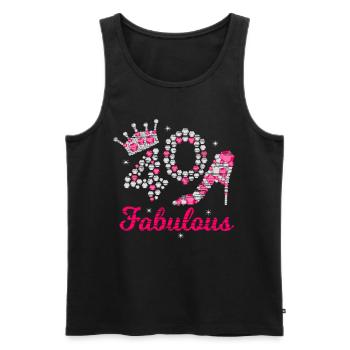 40 And Fabulous 40th Birthday Fourty Fourthieth - Men's Premium Organic Tank Top - black - Front - Michal (187cm)