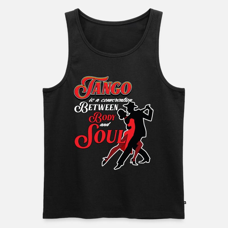 Tango, Tango Tänzer - Männer Premium Bio Tank Top - Schwarz