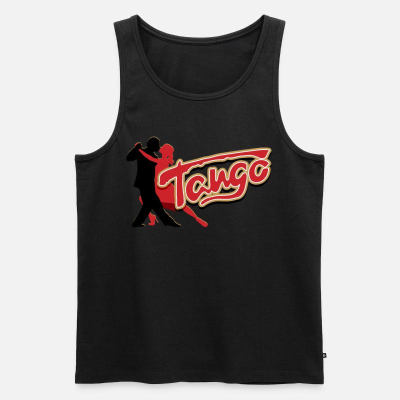 Tango, Tango Tänzer - Männer Premium Bio Tank Top - Schwarz