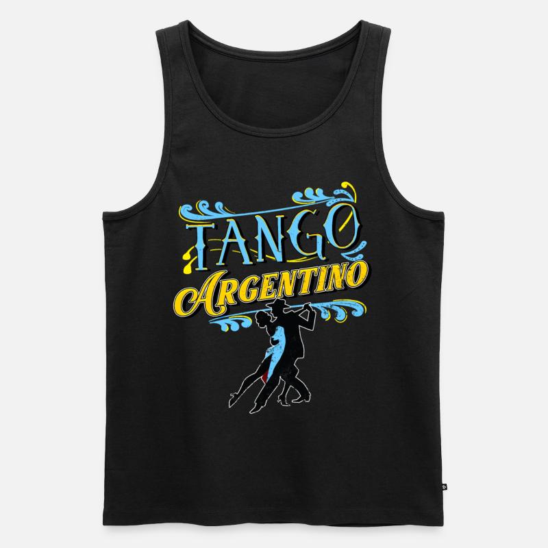 Tango, Tango Tänzer - Männer Premium Bio Tank Top - Schwarz