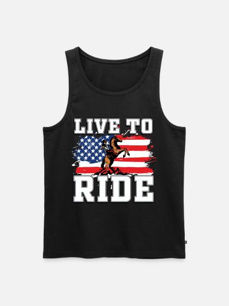 Western riding - Men's Premium Organic Tank Top - black