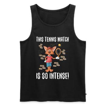 Dieses Tennis match is Intense Tennis Players Geschenk - Männer Premium Bio Tank Top - Schwarz - Vorne - Michal (187cm)