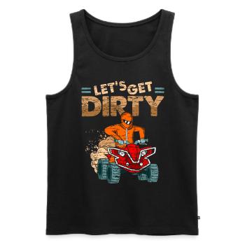 Quad Spruch Lustig Quadfahrer Offroad - Männer Premium Bio Tank Top - Schwarz - Vorne - AI Model Male 178 light (178cm)