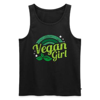 Veganerin Geschenk - Männer Premium Bio Tank Top - Schwarz - Vorne - Michal (187cm)