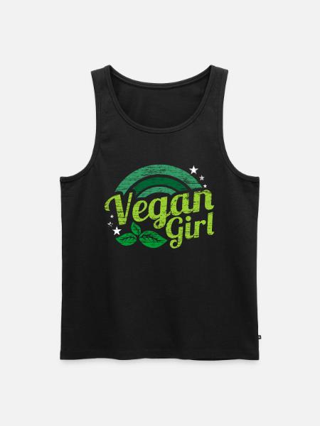 Veganerin Geschenk - Männer Premium Bio Tank Top - Schwarz