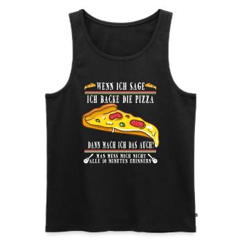 Lustiges Pizzabäcker Pizzakoch Italien Pizza Koch - Männer Premium Bio Tank Top - Schwarz - Vorne - AI Model Male 178 light (178cm)