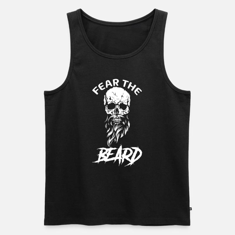 fear the beard - Männer Premium Bio Tank Top - Schwarz
