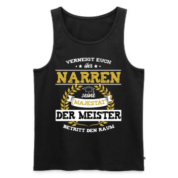 Meister Geschenk Lustig Meisterbrief Meisterprüfun - Männer Premium Bio Tank Top - Schwarz - Vorne - Michal (187cm)