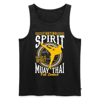 Muay Thai Boxing Kickboxer Martial Arts Cadeau - Débardeur bio Premium Homme - noir - Devant - Michal (187cm)