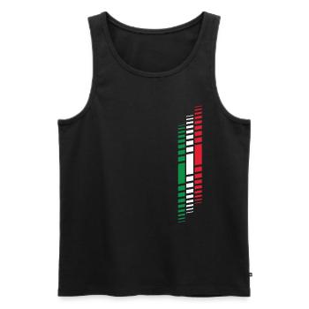 Italia Racing 04 - Débardeur bio Premium Homme - noir - Devant - Michal (187cm)