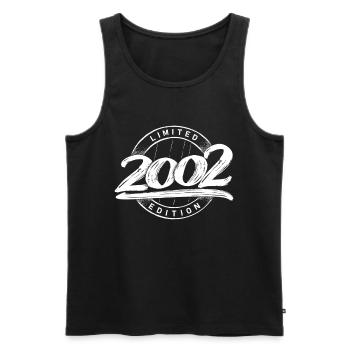 Limited Edition 20 Jahre Geburtstag Jahrgang 2002 - Männer Premium Bio Tank Top - Schwarz - Vorne - Michal (187cm)