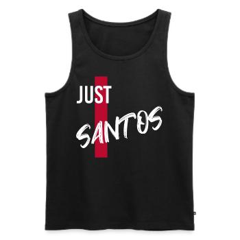 Santos santo - Men's Premium Organic Tank Top - black - Front - AI Model Male 178 light (178cm)