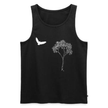 Nature bird tree nature freedom - Men's Premium Organic Tank Top - black - Front - AI Model Male 178 light (178cm)