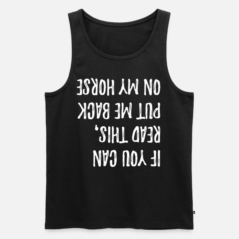 Reiten Pferd - Männer Premium Bio Tank Top - Schwarz
