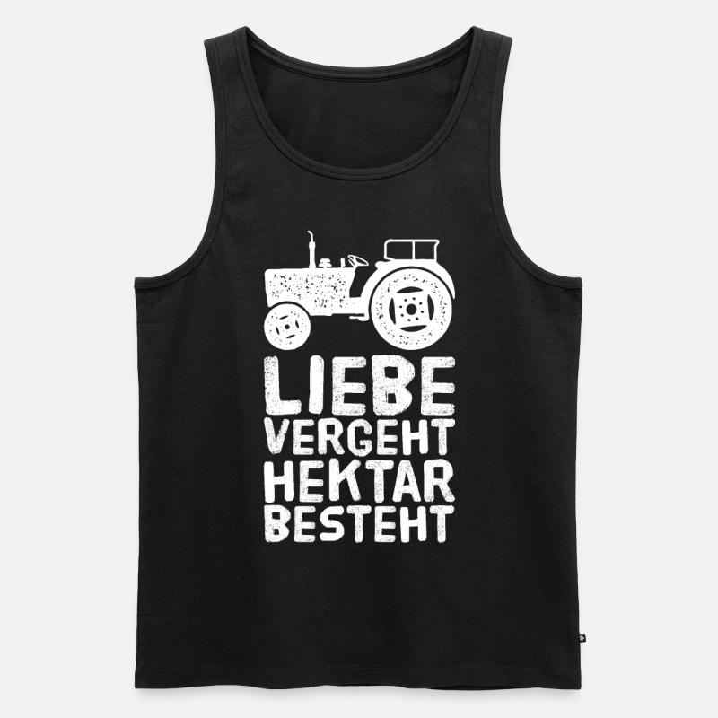 Landwirt Bauer Traktor - Männer Premium Bio Tank Top - Schwarz