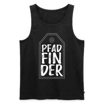 Pfadfinder - Männer Premium Bio Tank Top - Schwarz - Vorne - Michal (187cm)