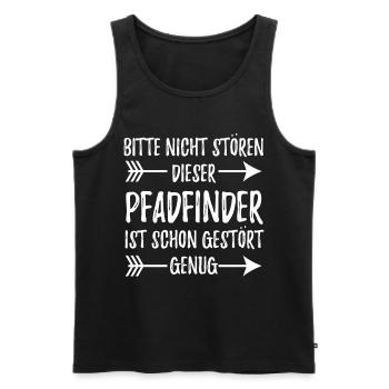 Pfadfinder - Männer Premium Bio Tank Top - Schwarz - Vorne - Michal (187cm)
