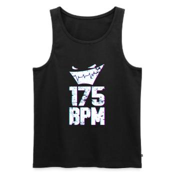 175 150 BPM Hardstyle Raver Trance House Techno - Men's Premium Organic Tank Top - black - Front - AI Model Male 178 light (178cm)