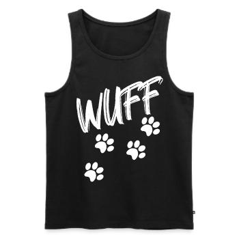 Hunde Wuff - Männer Premium Bio Tank Top - Schwarz - Vorne - Michal (187cm)