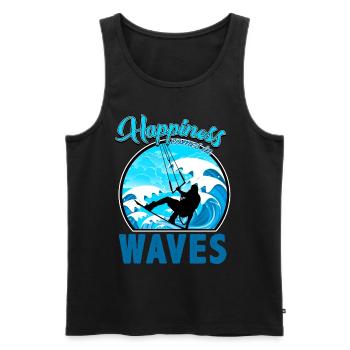 Kitesurfing, Kiteboarding - Männer Premium Bio Tank Top - Schwarz - Vorne - Michal (187cm)