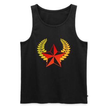 Communists star communism - Men's Premium Organic Tank Top - black - Front - AI Model Male 178 light (178cm)