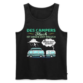 Camper Spruch Wohnwagen Wohnmobil Womo Camping - Männer Premium Bio Tank Top - Schwarz - Vorne - Michal (187cm)