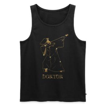 Doktorand Geschenk Dabbing Doktor Doktortitel - Männer Premium Bio Tank Top - Schwarz - Vorne - Michal (187cm)