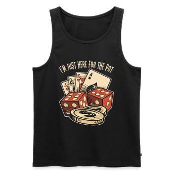 Poker Karten Pokern Bluff Pokerface Funny Geschenk - Männer Premium Bio Tank Top - Schwarz - Vorne - AI Model Male 178 light (178cm)