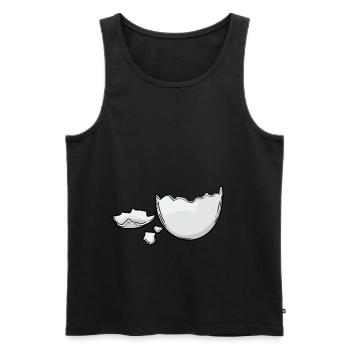 Eggshell Egg Eggs Hatch Baby Birth Pregnant - Men's Premium Organic Tank Top - black - Front - Michal (187cm)