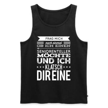 No I don't want a senior citizen's plate pensioner - Men's Premium Organic Tank Top - black - Front - Michal (187cm)